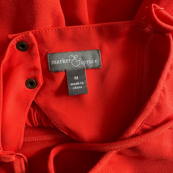 Market and Spruce Red Scallop Neck Dress - Picture 7 of 11